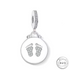 Baby Feet / Footprints Genuine 925 Sterling Silver - Baby Girl or Boy fits pandora