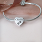 Engraved Self-Fill Ashes Heart Charm - Silver, Gold or Rose Gold - fits Pandora bracelets 