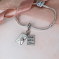Wish Upon a Star Postcard Charm 925 Sterling Silver