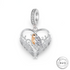 Robin Angel Wings Charm 925 Sterling Silver & Rose Gold - fits pandora - memorial