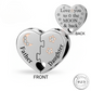 Father & Daughter Heart Charm 925 Sterling Silver - Love You To The Moon fits Pandora