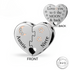 Auntie & Niece Heart Charm 925 Sterling Silver - Love You To The Moon fits Pandora
