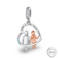 Brother & Sister Forever Friends Charm 925 Sterling Silver