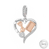 I Love Reading Charm 925 Sterling Silver & Rose Gold Book fits Pandora