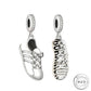 Running Trainer Charm 925 Sterling Silver - Born to Run fits Pandora - Runner Marathon