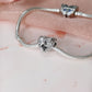 Sister Heart Charm 925 Sterling Silver & Crystal