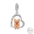 Terrier Dog I Love You Forever Charm 925 Sterling Silver & Rose Gold fits Pandora