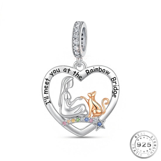 Mum & Daughter Charm 925 Sterling Silver - Best Friends Memorial fits Pandora