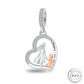 Daughter I Love You Charm 925 Sterling Silver - Mum & Daughter fits Pandora
