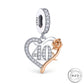 40th Birthday Charm 925 Sterling Silver & Rose Gold fits Pandora