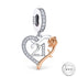 21st Birthday Charm 925 Sterling Silver & Rose Gold fits Pandora
