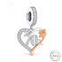 70th Birthday Charm 925 Sterling Silver & Rose Gold fits Pandora