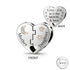 pandora fitting Mother & Daughter Heart Charm 925 Sterling Silver - Love You To The Moon Mum