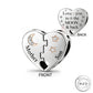 pandora fitting Mother & Son Heart Charm 925 Sterling Silver - Love You To The Moon Mum