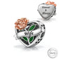 pandora fitting Wife Heart Charm 925 Sterling Silver & Rose Gold valentines day gift