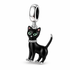 pandora fitting Black Cat Dangle Charm 925 Sterling Silver