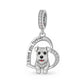 Pandora fitting Schnauzer Dog Charm 925 Sterling Silver - Love You Forever