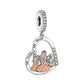 Pandora fitting My Children My World Charm 925 Sterling Silver & Rose Gold