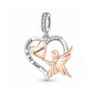 Pandora fitting Grandad Guardian Angel Charm 925 Sterling Silver Rose Gold