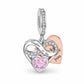 Daughter In Law Heart Charm 925 Sterling Silver & Rose Gold Fits Pandora