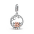 Pandora fitting Four Sisters / Best Friends Charm 925 Sterling Silver & Rose Gold