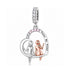 Pandora fitting Best friends Forever My Friend Charm 925 Sterling Silver & Rose Gold
