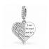 Angel Wing Heart Charm 925 Sterling Silver - Son / Husband fits Pandora bracelets - Memorial