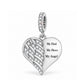 Pandora fitting Dad My Hero Angel Wings Charm 925 Sterling Silver Memorial