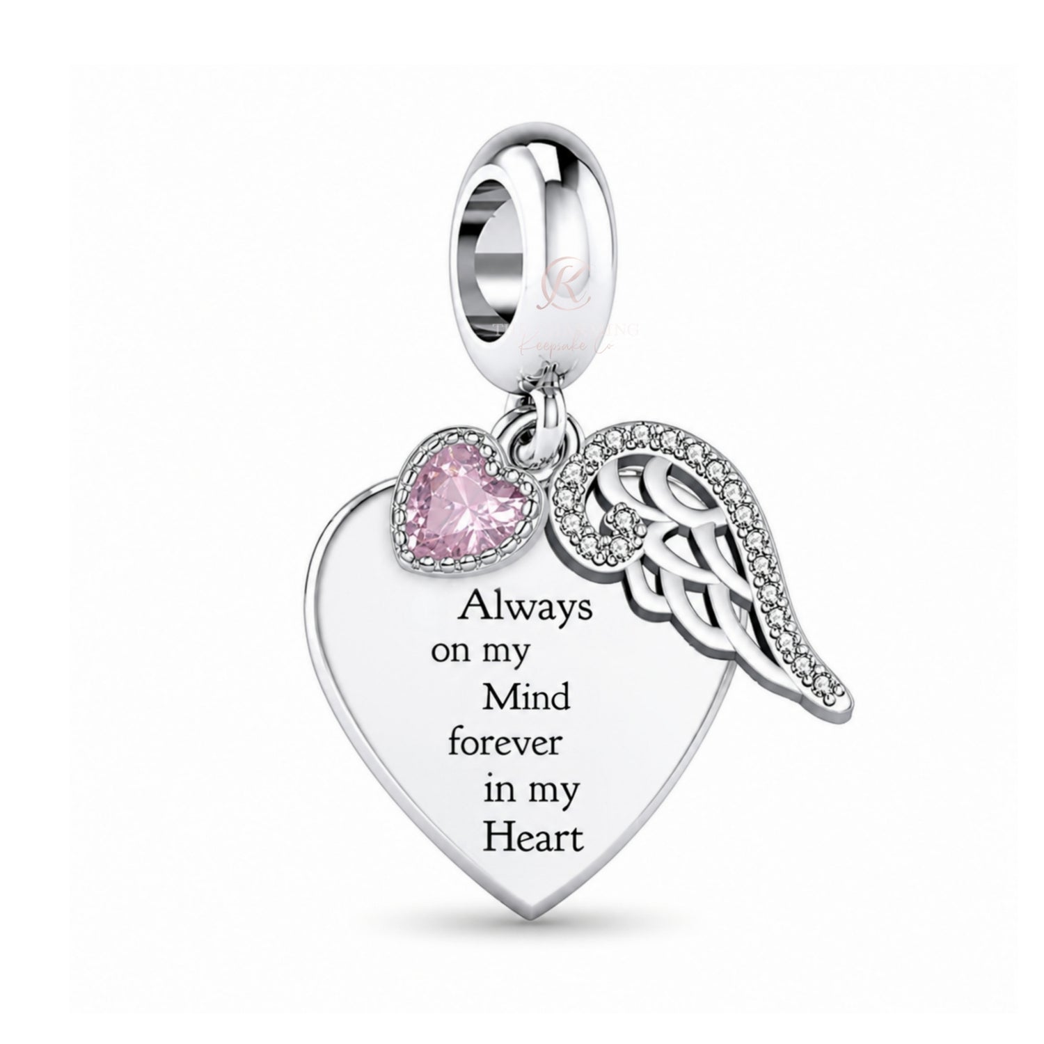 Pandora fitting Angel Wings Charm 925 Sterling Silver - Forever In My Heart