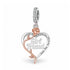 Pandora fitting Girlfriend Heart Charm 925 Sterling Silver & Rose Gold