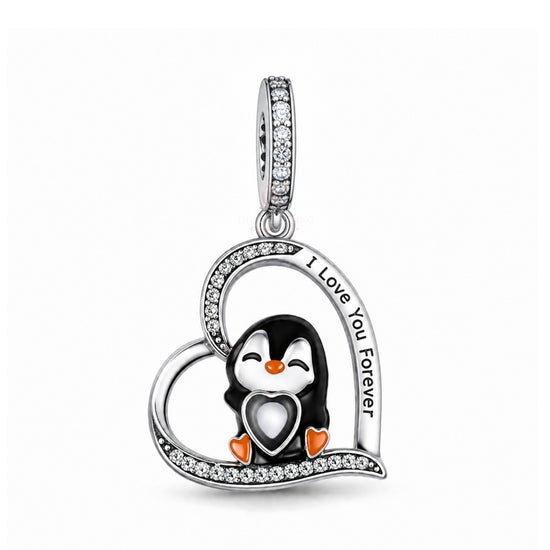 Pandora fitting Penguin Charm 925 Sterling Silver - I Love You Forever 