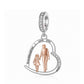 Granddaughter and Grandad Charm 925 Sterling Silver - I Love You fits Pandora