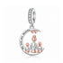 Pandora fitting Mummy Charm 925 Sterling Silver & Rose Gold Son & Daughter