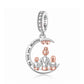 Pandora fitting Mummy Charm 925 Sterling Silver & Rose Gold Son & Daughter