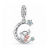 Pandora fitting Elephant Charm 925 Sterling Silver - I Love You to the Moon Mummy / Daughter Gift