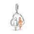 Pandora fitting Brother & Sister Charm 925 Sterling Silver - Forever Friends