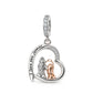 Pandora fitting Mother/Daughter OR Auntie/Niece OR Big Sister/Lil Sister Charm 925 Sterling Silver