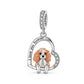 Pandora fitting Cavalier King Charles Spaniel Charm 925 Sterling Silver