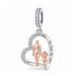 Pandora fitting Dad My Hero Charm 925 Sterling Silver Rose Gold