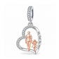 Pandora fitting Dad My Hero Charm 925 Sterling Silver Rose Gold