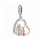 Pandora fitting Dog Charm My Best Friend 925 Sterling Silver & Rose Gold