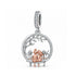 Pandora fitting Four Sisters / Best Friends Charm 925 Sterling Silver & Rose Gold