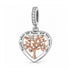 Pandora fitting Family Tree Charm 925 Sterling Silver & Rose Gold