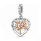 Pandora fitting Family Tree Charm 925 Sterling Silver & Rose Gold