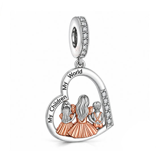 Pandora fitting Mummy Daughter Son Children charm 925 silver 