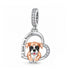 Pandora fitting Boxer Dog Charm 925 Sterling Silver & Rose Gold