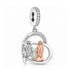 Pandora fitting Best Friend Charm 925 Sterling Silver & Rose Gold - BFF