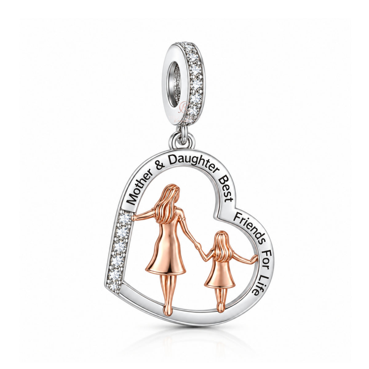 Pandora fitting Mum & Daughter Charm 925 Sterling Silver - Best Friends