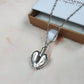 Engraved Ashes Angel Wings Necklace Urn Silver