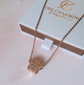 Engraved Pet Dog / Cat Cremation Ashes Paw Urn Necklace Rose Gold